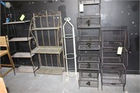 Lot of (7) Metal Shelves, Various Sizes