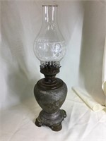 Vintage oil lamp.  19.5” long