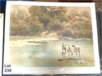 Paul Sawyier Print "Boy’s Wading? 19.5x24.5