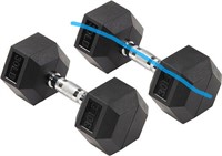 Rubber Encased Hex Dumbbell, 30lb 1pc