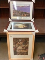 (3) Framed Pictures of Path, Shore, Coastline