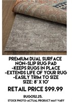8'x10' Premium Dual Surface Non-Slip Rug Pad