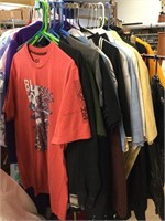 Rack of assorted clothing