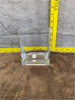 Clear Glass Square Vase