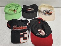 Set of 5 Nascar Collectible Hats