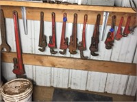 ASSORTED PIPE WRENCHES