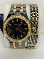 Police Auction: New Elgin Crystal Watch/ Bracelet