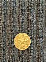 1884 $5 Liberty gold coin