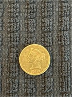 1906 $5 Liberty gold coin