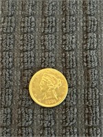 1886 $5 Liberty gold coin