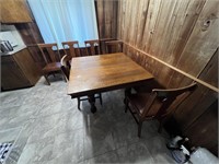 Antique Dining Table with 6 chairs and leaf