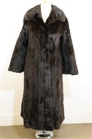 Full Length Dark Brown Fur Coat