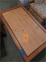 Coffee table, 17" x 28" x 48" and end table,