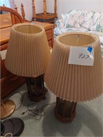 Two matching table lamps