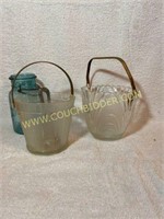 Two glass ice bucket