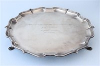 George VI Sterling Silver Footed Salver,
