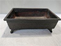 Cast iron footed dish  7x2.5
