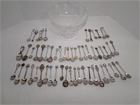 Collector Spoons & Footed Dish