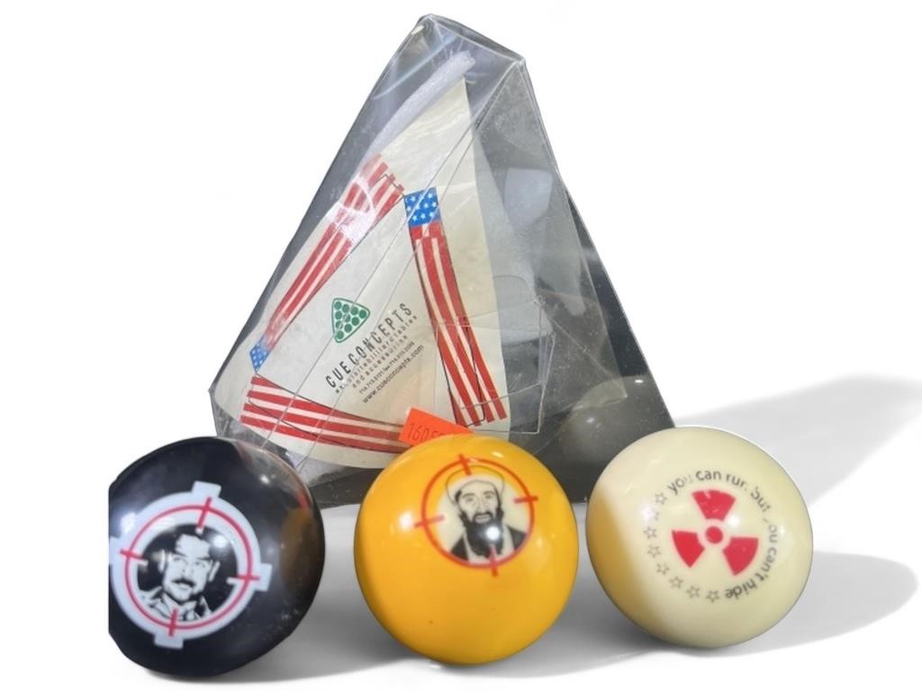 Rare Find Terrorist Cue Balls Set of 3