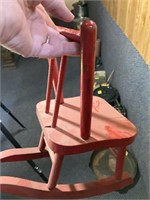 Doll wood rocking chair