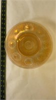 Pale Marigold Glass Compass North Star Plate