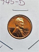 1945-D Wheat Penny Cleaned