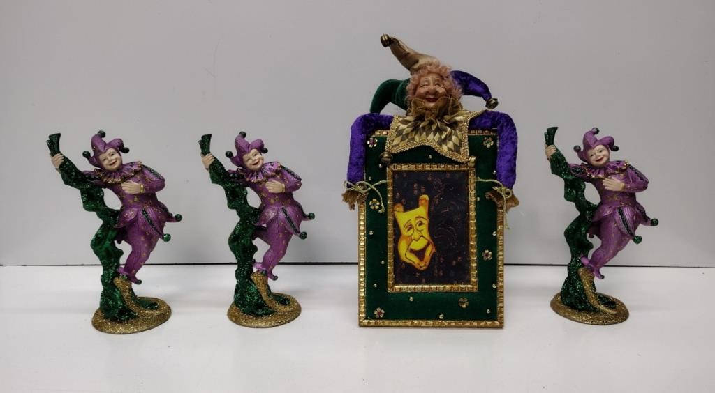 Mardi Gras Figurines and Picture Frame