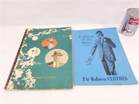 2 catalogues anciens de mode pour hommes, 1965