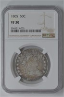 1805 Draped Bust Half Dollar NGC VF30