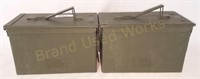 2 Large Heavy Duty Military Ammo Cans