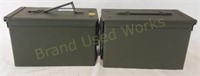 2 Large Heavy Duty Military Ammo Cans