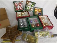Box Misc Christmas Ornaments & Ribbon