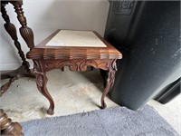 FRENCH STYLE LAMP TABLE WITH MARBLE