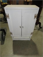 PAINTED WHITE TWO DOOR KITCHEN CABINET