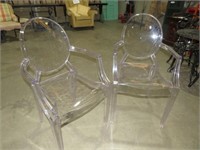 TWO LUCITE CHAIRS