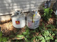 20 gal propane tanks (1 half full, 1 empty)