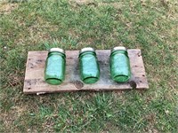 Vintage Green Mason Jars