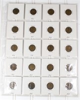 Sheet of 1920 Lincoln Wheat Cents