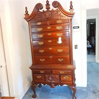 HIGHBOY CHIPPENDALE WITH CARVING