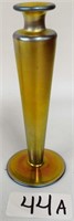 Steuben Aurene footed vase, 5-1/2"