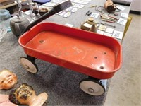 Childs vintage little red wagon, metal body,