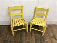 2 WOODEN CHILD CHAIRS