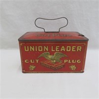 Union Leader Cut Plug Tobacco Tin / Lunch Pail