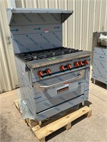 Never been used 6 burner range with one oven