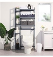 Over The Toilet Storage with Basket and Drawer