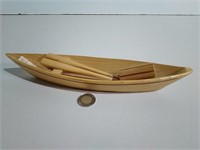 Handcrafted Dory W/ Oars & Lobster Trap