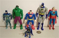 Six Superhero Figures