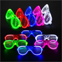 25 Packs LED Glasses 5 Neon Colors glow in the dar