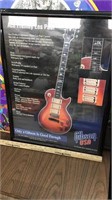 Les Paul framed Poster