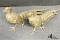 Pair of Brass Pheasants